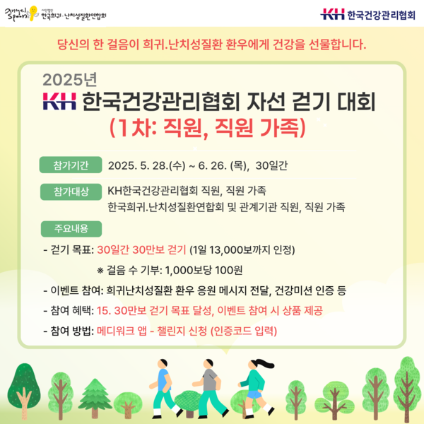 2025년 KH한국건강관리협회 자선 걷기대회 실시